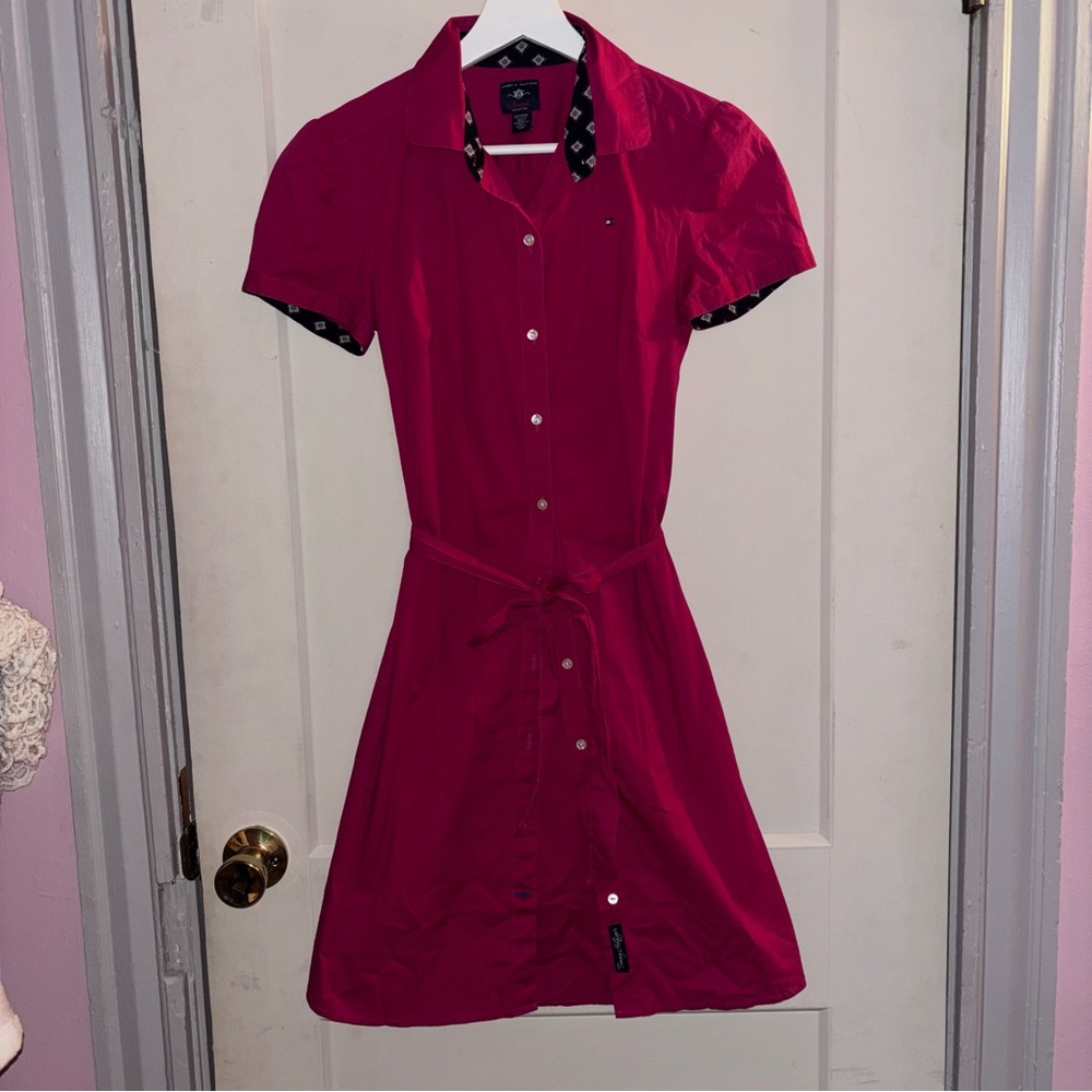 Tommy Hilfiger Fuchsia Shirt Dress